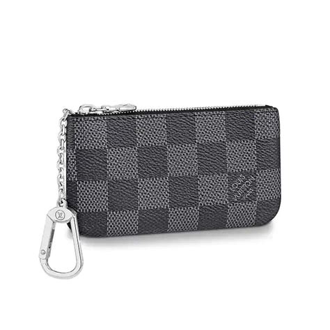 louis vuitton key pouch graphite|authentic louis vuitton keychain.